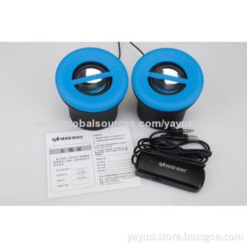 2.0CH Computer Speakers with Sub-woofer, Sized 86 x 86 x 416mm